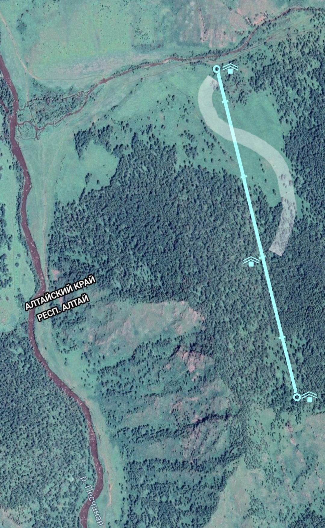 Территория в Горном Алтае под строительство горнолыжного комплекса с кресельным подъёмником в 100-х км от Белокурихи